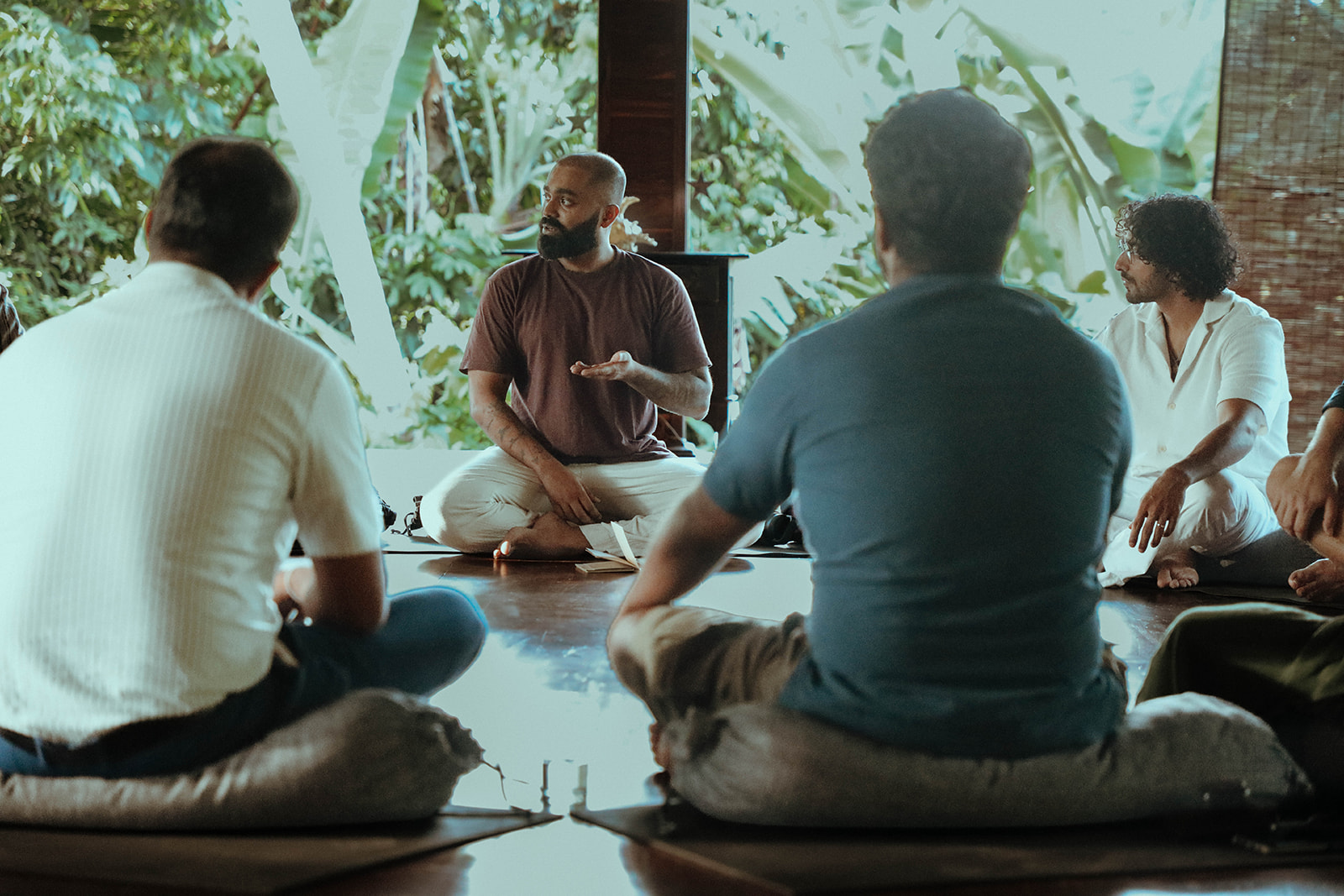 Group discussion in circle